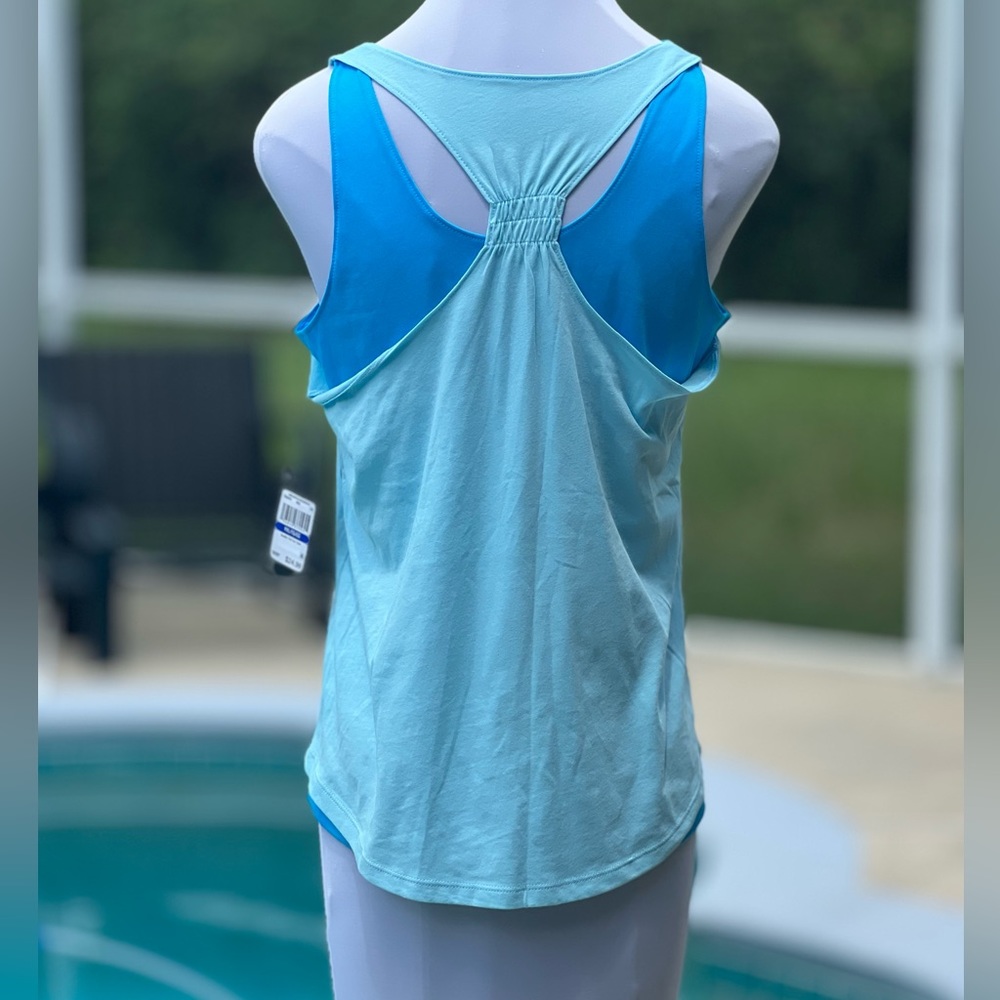 Under Armour Girls Double the Fun Tank YXL NWT Blue Racer Back Youth Extra Large - Picture 3 of 8
